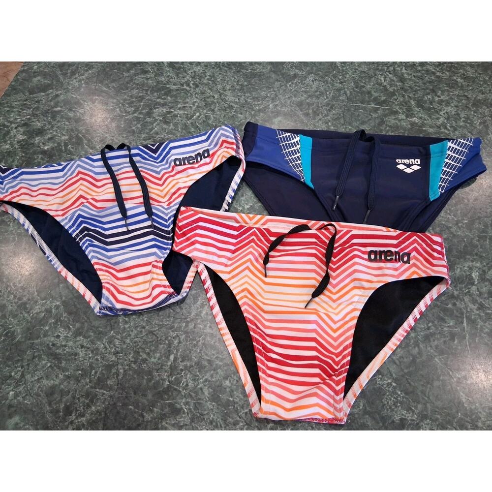 Arena Competition Mens Swim Briefs Sz 30 M Lot Of 3 Multicolor Sports Athletic